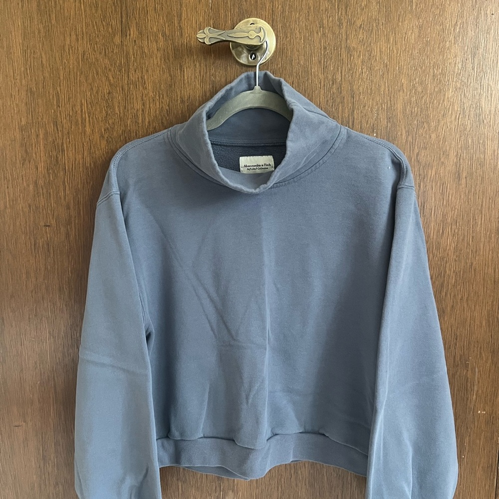 Abercrombie & Fitch Slate Blue Cowl Neck Sweater